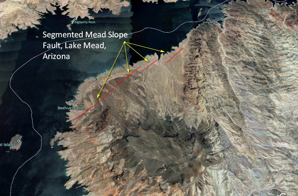Mead Slope Fault, Lake Mead, Arizona